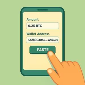 Paste your wallet address into the casino withdrawal form