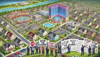 controversial casino development sparking debate in a suburban community