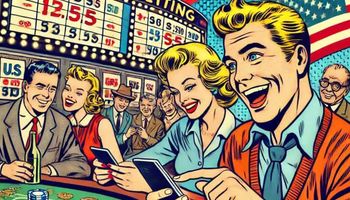 illustration showing predictive betting on mobile