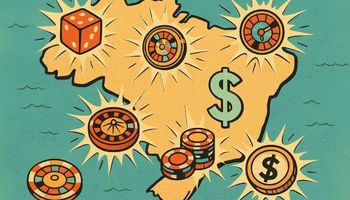 an image showing casino elements on a map of Brazil