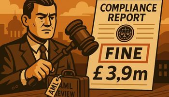 An illustration of a large gavel striking down beside gambling-related icons, symbolizing regulatory action in the online casino industry.