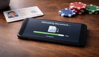 Smartphone showing casino verification document upload for instant withdrawal payouts