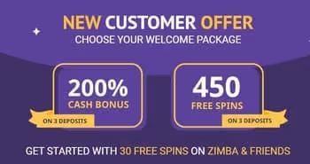 VIP Slots Casino Welcome Package: 200% + 450 free spins