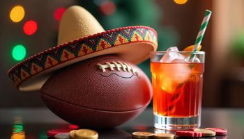 Cinco de Mayo festive football with a sombrero