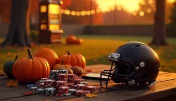 thanksgiving promotions, football, casino elements, pumpkins