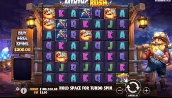 Image of Mining rush gameplay and buy free spins option
