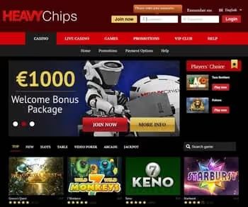 Heavy Chips Casino Welcome Bonus
