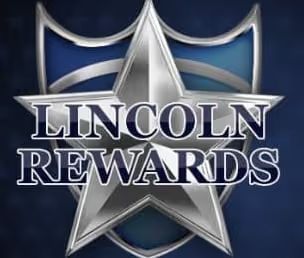 Lincoln Rewards logo with a silver star and shield