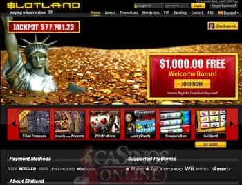 Slotland Casino Welcome Bonus