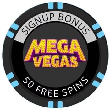 Mega Vegas signup bonus: 50 free spins