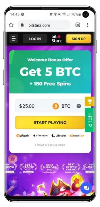 bitstarz home mobile