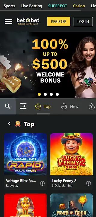 ベットオーベット・トップページ（モバイル版）