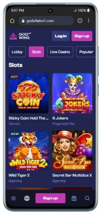 god of wins slots mobile