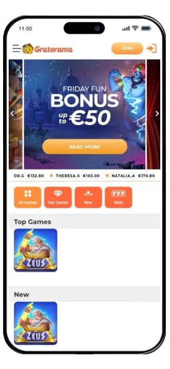 gratorama home mobile