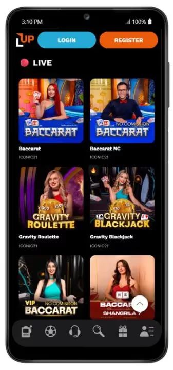 levelup live casino mobile