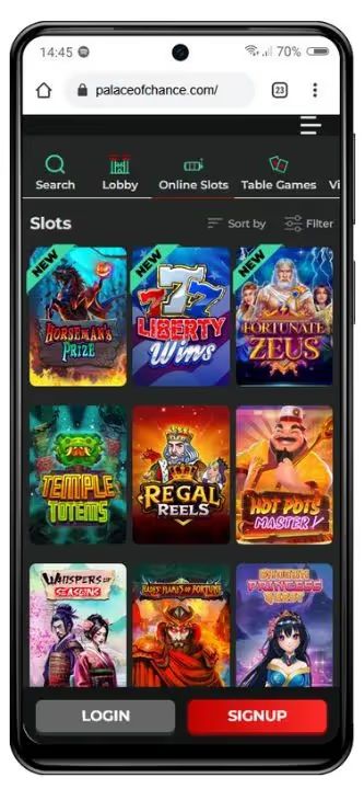 palace of chance slots mobile