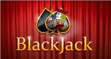 blackjack on red background