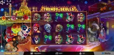 MrSlotty Trendy Skulls pokie