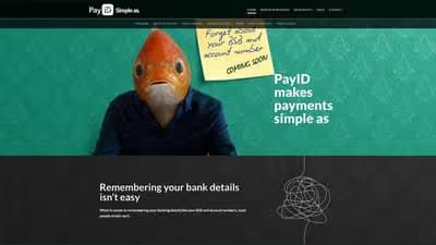 A person with a fish head promoting PayID