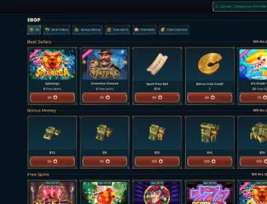 MonsterWin Casino bonus shop screenshot
