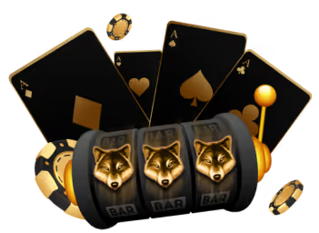 Royal Winner Casino promo image: slot machine, cards, and chips