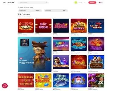 YOJU Casino Games