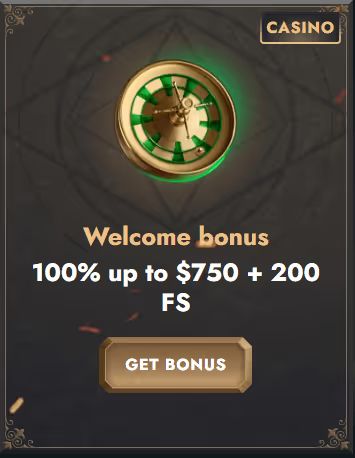 Lucky Heroes Casino Welcome Bonus: 100% up to $750+200 free spins