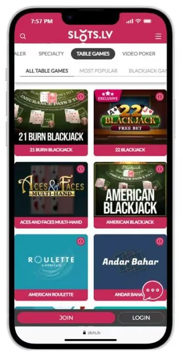 slotsiv live casino mobile