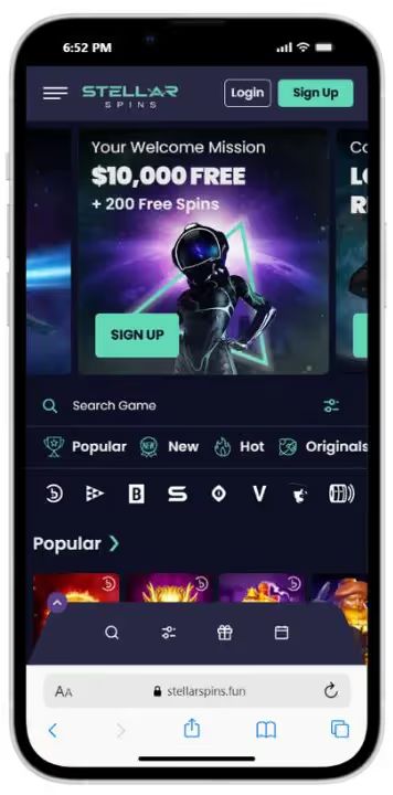 stellar spins home mobile