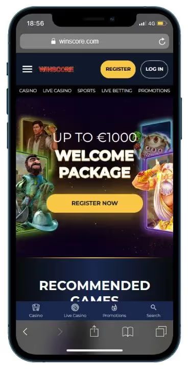 winscore home mobile