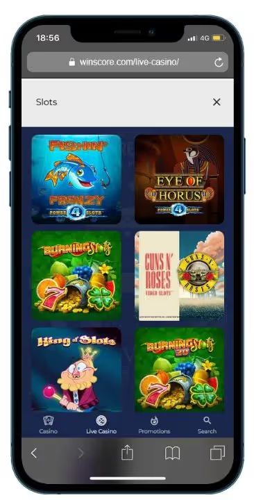winscore slots mobile