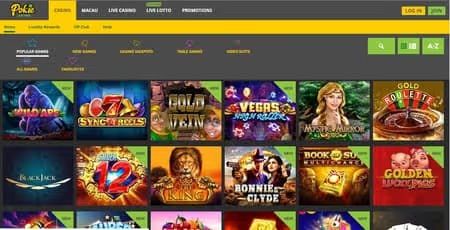 Pokie Spins Casino homepage
