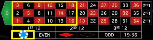 Roulette Bet 1 18 0 0