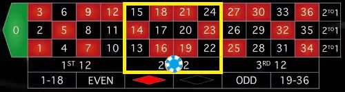 Roulette Bet 13 24 0 0
