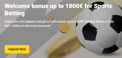 Betibet Casino Sports Betting Welcome Bonus: 100% up to 1800€