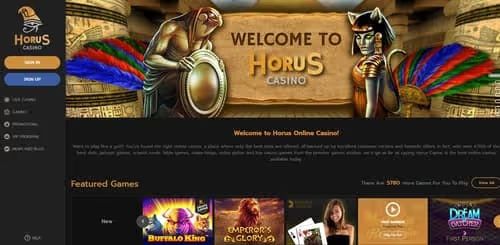 Horus Casino website
