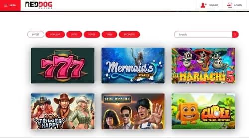 Red Dog Casino online slots