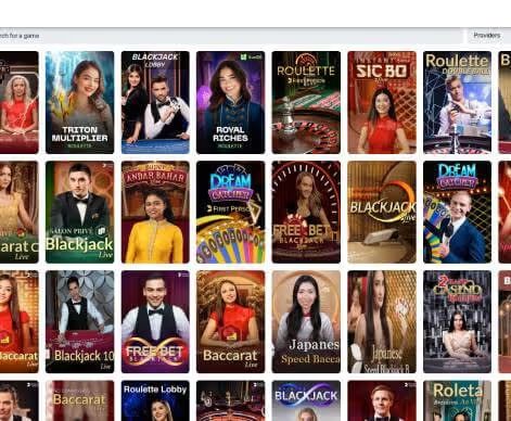 Bulletz Casino live games screenshot