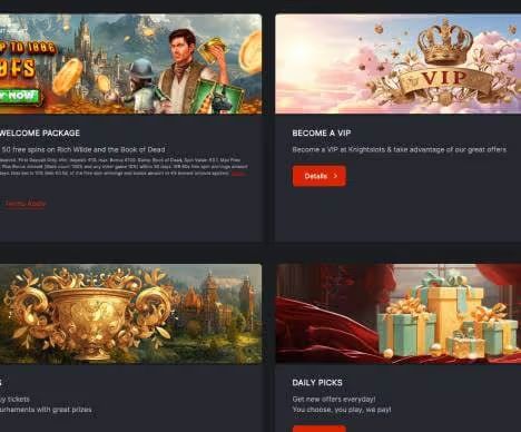 Knightslots Casino promotions screenshot