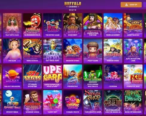 Buffalo Casino online slots screenshot