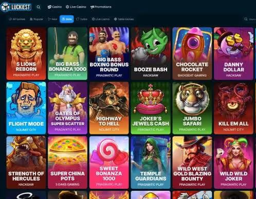 Luckiest Casino online slots screenshot