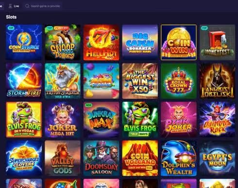 Spirit Casino online slots screenshot