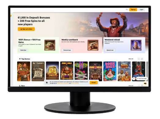 Bulletz Casino desktop screenshot