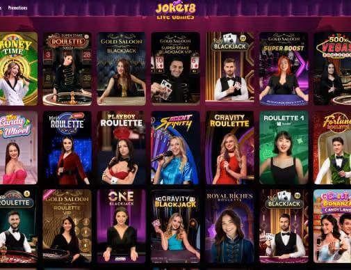 Joker8 Casino live games screenshot