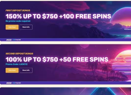 Let’s Lucky Casino promotions screenshot