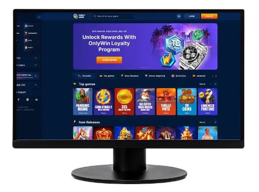 OnlyWin Casino desktop screenshots