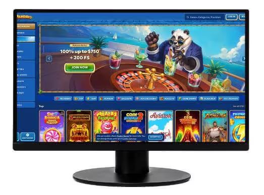 Pandido Casino desktop screenshot