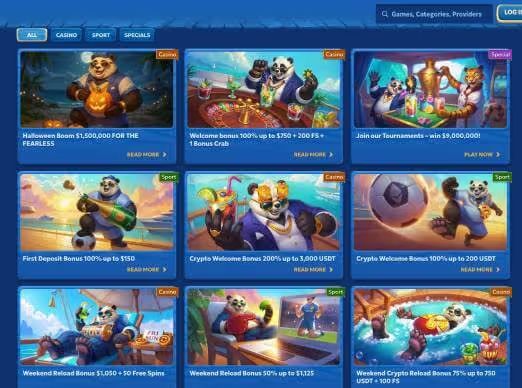 Pandido Casino promotions screenshot