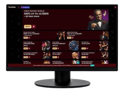 SpinoGambino Casino desktop screenshot