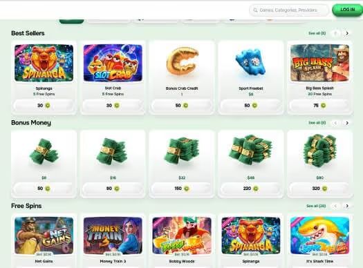 Casinolo Casino bonus shop screenshot